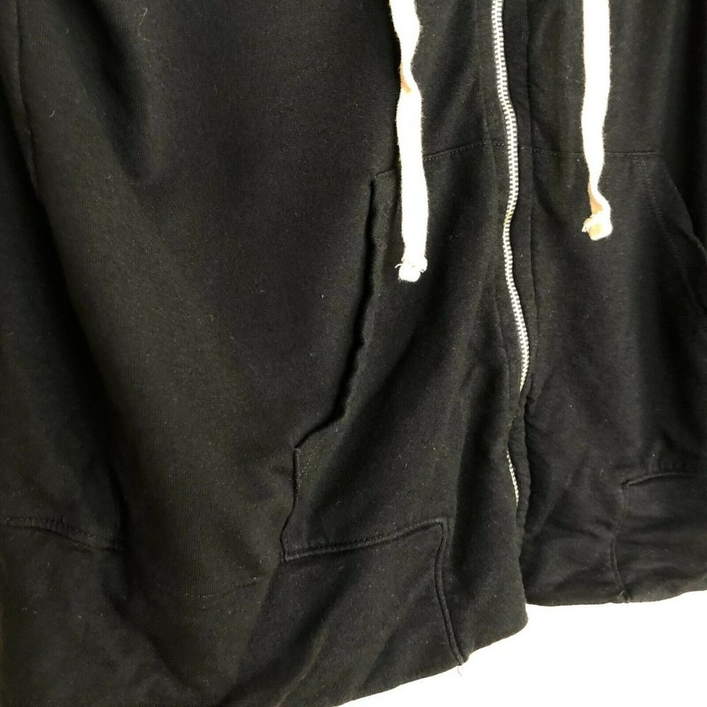 Sundry Anthropologie Size Small 1 Zip Hoodie French Terry Jacket in Black NEW - Picture 6 of 12